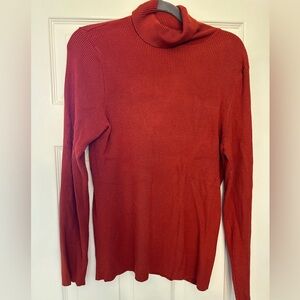 Orange Turtleneck sweater, never worn. Size Chico’s 3.
